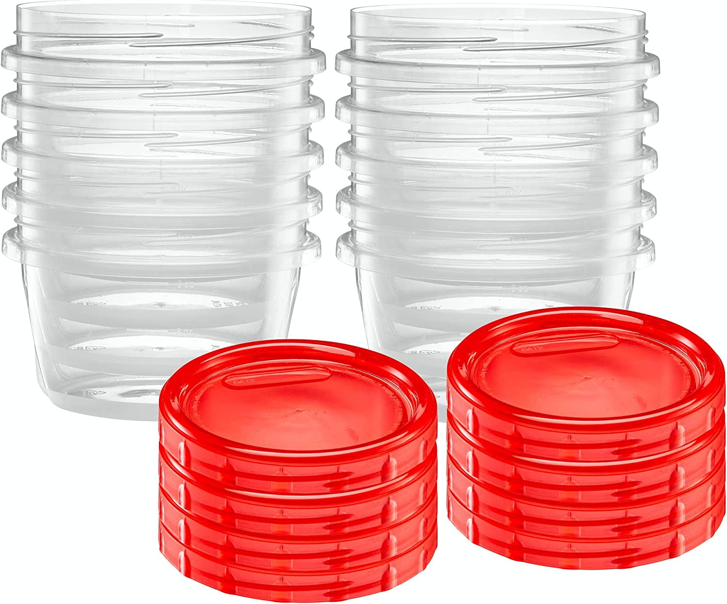 Tafura Twist Top Soup Storage Containers with Lids [16 Oz - 10 Pack]  Reusable On