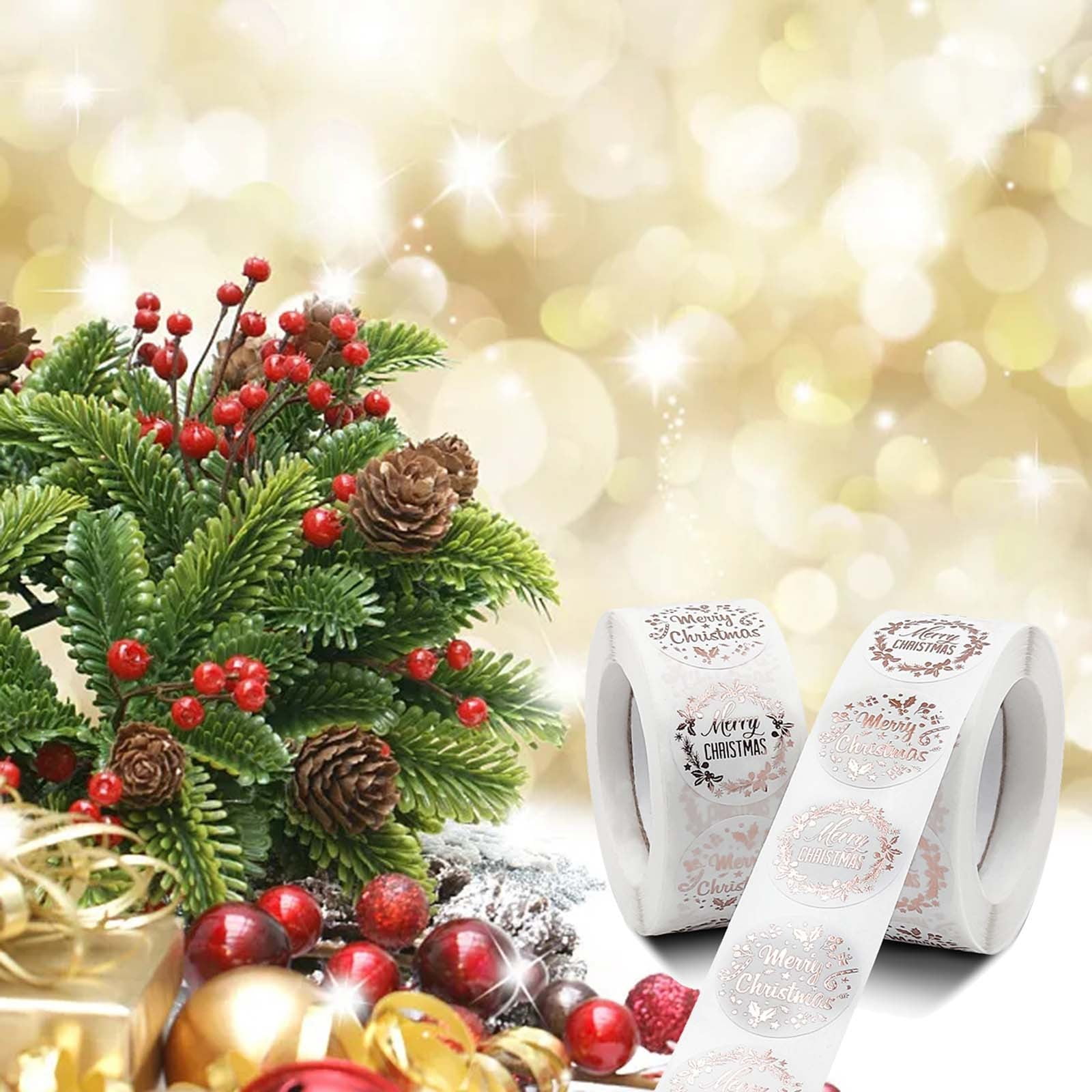 Autocollants Cadeaux De Noël JEJA - 120 étiquettes à Personnaliser - Père Noël, Renne, Bonhomme De Neige - Pour Emballages, Cartes, Déco - 2