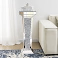 thumbnail image 4 of SHYFOY Glam Mirrored Pedestal Table with Crushed Diamond Accents – Modern Luxury Display Stand, 4 of 8