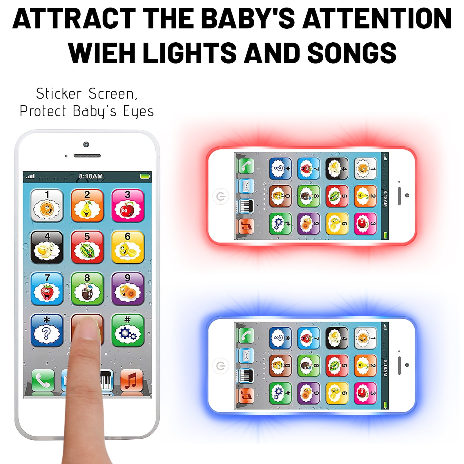 Kids Smart Phone for Girls Touchscreen Kids Phone Unicorn Gifts