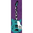 thumbnail image 2 of Rodriquez Jr, Enrique 13x32 Gold Ornate Wood Framed with Double Matting Museum Art Print Titled - Electric Guitar B2, 2 of 4
