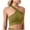 Yellow, variant on Plebaso Women's One Shoulder Sports Bra Asymmetrical Yoga Bras Workout Crop Tops with Removable Pads