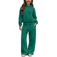 thumbnail image 4 of Bobifish Toddler Girls Outfit Sets Bow Leopard Print Sweatsuit Hoodie Sweatpant Warm Winter Set For Children Girls, 4 of 6