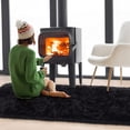 thumbnail image 3 of Alfombra de Área Merelax Suave y Esponjosa para Dormitorio y Sala, Negra, 3 of 8