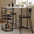 thumbnail image 3 of Modern Industrial Dining Table Set for 2,Contemporary PU Upholstered,Modern Eating Tables with Upholstered Seating or Apartments Kitchen Corners Small Space, 3 of 7