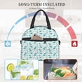 thumbnail image 4 of Uemuo Utensiles Printed Lunch Bag Lunch Box Reusable Insulated Lunch Tote Bag, Leakproof Thermal Cooler Sack Food Handbags Case High Capacity, 4 of 5