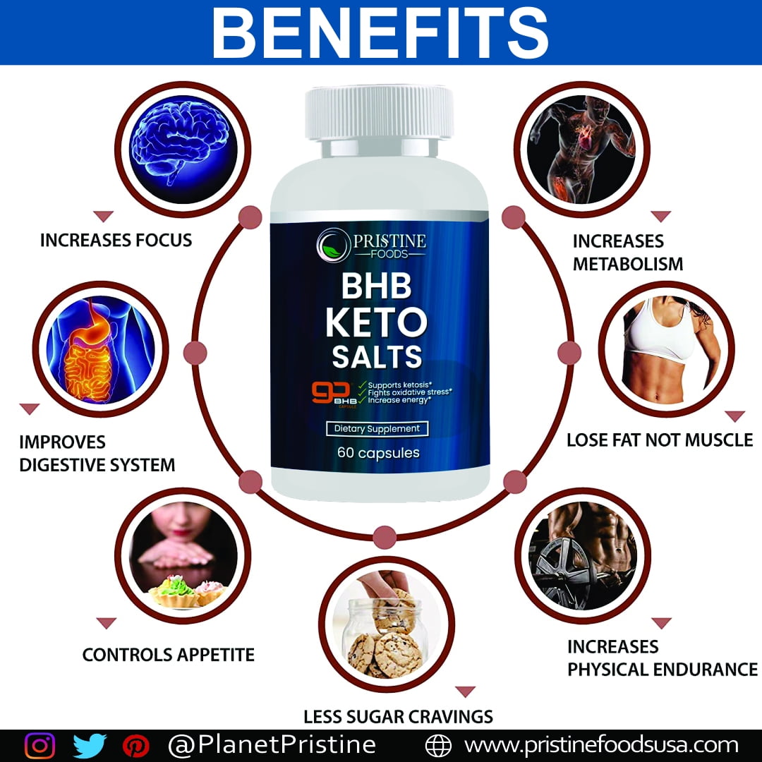 Pristine Food's Keto Pills Advanced Weight MGMT BHB Salt Natural