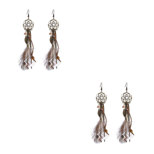 sweethay Pendientes de borla de cuerda redonda, elegantes, hechos a mano, elegantes, misteriosos, atractivos, colgantes de oreja para mujeres y DC1534 2Conjunto