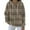 Brown, variant on Women's Fashion Casual Hooded Loose Printed Long Sleeve Sweatshirt Grid Pattern Pullover Top for Women Autumn Streetwear Comfortable Oversized Hoodie,Light Gray,L