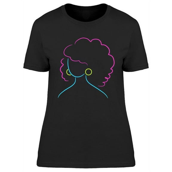Faceless Avatar Neon Design T-Shirt Women -Image by Shutterstock, Female XX-Large