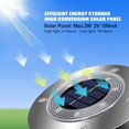 thumbnail image 3 of Juego de 4 luces solares para jardín, 8 luces LED de suelo, IP44 a prueba de agua, alimentadas por energía solar, luces de paisaje para exteriores para caminos de jardín, luz diurna, 3 of 5