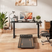 Amadwell 55 Electric Height Adjustable Standing Desk, 27.6 Deep Work Table with Cable Management, Home Office Desk