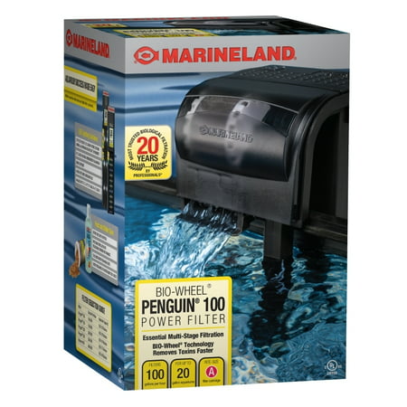 Marineland Penguin 100 Power Filter - Up to 20 gal 100 (Best Filter For 10 Gallon Freshwater Tank)