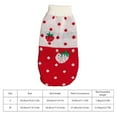 thumbnail image 3 of Cat Sweater High Collar 2 Legged Warm Strawberry Pattern Stylish Cute Pet Knit Sweater for Daily Party, 3 of 5