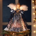 thumbnail image 3 of Kurt Adler 12-Inch UL 10-Light Delft Blue with Gold Angel Tree Topper, 3 of 9