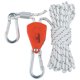 thumbnail image 1 of Suspensión de cuerda de trinquete de polea ajustable, regulador de polea de lámpara de crecimiento Hebilla fija Cuerda de antideslizante , 4mm 4m 4mm 4m Blanco Sunnimix Cuerda de viento de tienda, 1 of 8