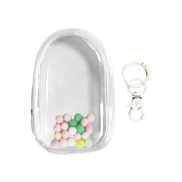 Bolsa Transparente para Exhibición de Figuras con Llavero, Bolsa Transparente para Exhibición de Muñecas de PVC, Bolsa de Almacenamiento para Muñecas Redondo