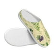 thumbnail image 3 of Lsque Green And Purple Grapes Pattern Womens Comfort Cotton on Scuff With Memory Foam and Anti-skid Sole Slipper-42/43, 3 of 7