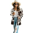 thumbnail image 2 of SCRAWLGOD Cow Print Women's Casual Cardigan Sweaters for Women Lightweight Dressy Long Sleeve Ladies Cardigan Sweatshirts Soft Long Printed Cardigan Women Travel Size XL, 2 of 7