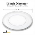 thumbnail image 3 of Impresserve 13 Inch Clear Charger Plates with Silver Rim, Disposable Plastic Charger Plates for Events and Dining, 48 Count, 3 of 11