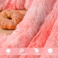 thumbnail image 3 of Exclusivo Mezcla Fuzzy Faux Fur Throw Blanket, Reversible Shaggy Sherpa Fleece Blankets,Fluffy Plush Warm Throws for Couch, Bed, 50x60 Inches, Gradient Light Pink, 3 of 8