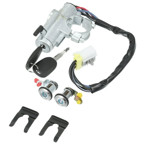 Unique Bargains Ignition Lock Cylinder w/ Keys for Nissan D21 A.T/M.T Ignition Switch Cylinder  Lock Assembly