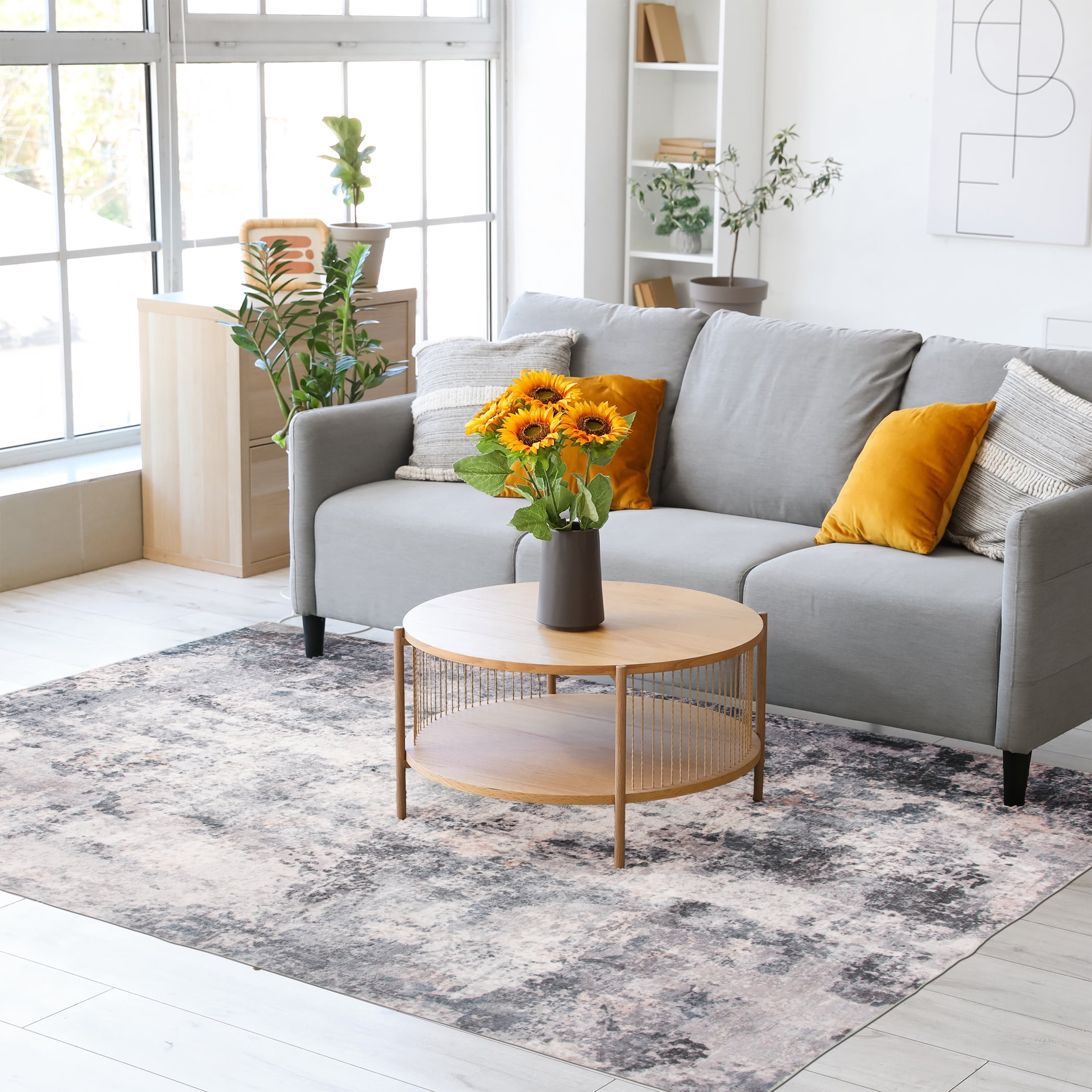 Better Homes & Gardens Abstract Faux Fur Indoor Area Rug, 5'x7'