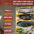 thumbnail image 3 of Paelluxe 18 Inch Paella Pan 12 Servings - Enamelled No Rust Easy to Clean Steel Pan Propane - Gas Burners for Cooking - Indoor & Outdoor Cooking Skillet - Cacerola Paellera Sarten - Mother's Day Gifts, 3 of 8