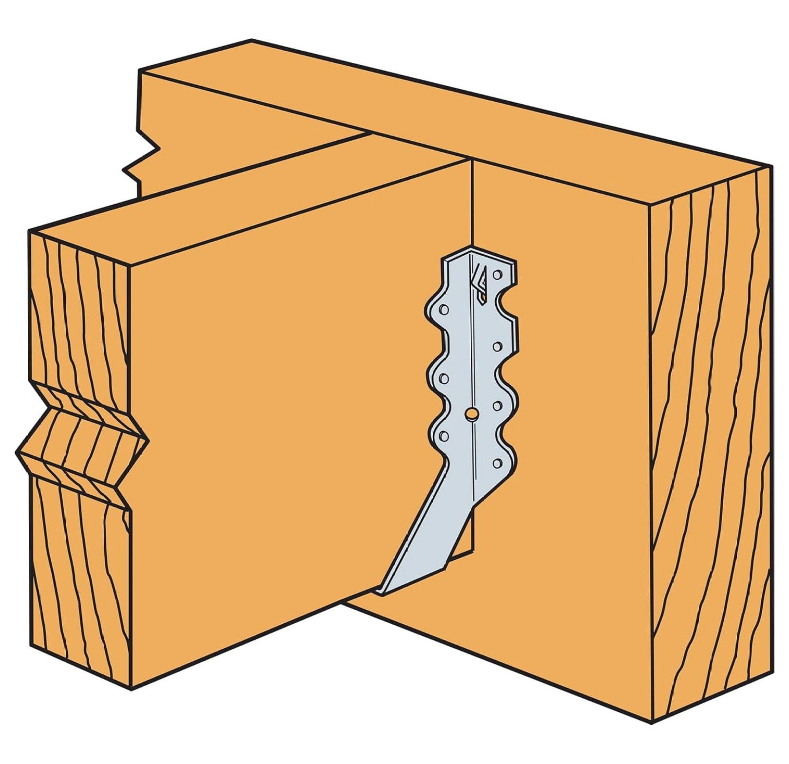 LU28 Light Face-Mount Joist Hanger - Wood Construction Connectors, 20 Gauge Galvanized Steel Brackets, Rafter Ties, 2x8, 25 Pack