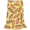 thumbnail image 2 of Balery Hot Dogs Manta de Felpa Suave y Acogedora – Cobija de Franela Aterciopelada para Cama, Lavable y Cálida para Sofá, Mascotas, Transpirable-50"x40", 2 of 7