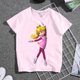 thumbnail image 1 of Serie de princesas de Super Mario para mujer, regalo de verano para chica divertida y dulce, estampado de dibujos animados, informal, cuello redondo, manga corta zhangmengya  LED, 1 of 2