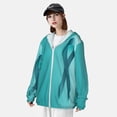 thumbnail image 3 of Balery a Teal Ribbonin Sudadera ligera de manga larga con capucha y protección solar UPF 50+ para hombre y mujer, ideal para pesca y running-3X-Large, 3 of 7
