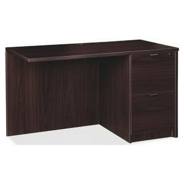 Lorell Prominence 2.0 Espresso Laminate Right Return - 2-Drawer 48" x 24" x 29" , 1" Top - 2 x File Drawer(s) - Band Edge - Material: Particleboard - Finish: Espresso Laminate, Thermofused Melamine (T