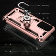 thumbnail image 6 of Feishell Hybrid Armor Phone Case for Samsung Galaxy A03s,Military Grade Shockproof 360 Rotatable Metal Ring Holder Kickstand Support Magnetic Car Mount Dual Layer Protective Phone Cover,Rosegold, 6 of 7