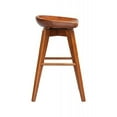 thumbnail image 3 of Contoured Seat Wooden Swivel Counter Stool with Angled Legs Walnut Brown - Saltoro Sherpi, 3 of 5