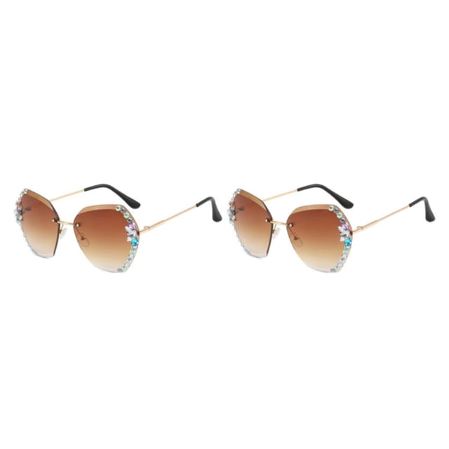 Gafas de sol sin montura Qarigey Multicolor Lentes de bloqueo de luz