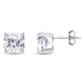 thumbnail image 3 of AFFT 3 Carat Moissanite Diamond Solitaire Stud Earrings for Women, 18K White Gold over Silver, 3 of 6