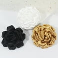 thumbnail image 7 of 3 Pcs Rose Flower Brooches and Pins for Women Hair Pin for Women & Flower Clips for Hair | Red Brooches for Women with Hair Clip | Lapel Pin for Women | Hat Pins for Women (White&Black&Golden Combo), 7 of 7