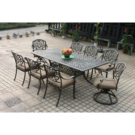 Elisabeth 9 Piece Outdoor Patio Furniture Dining Set For 8 Person