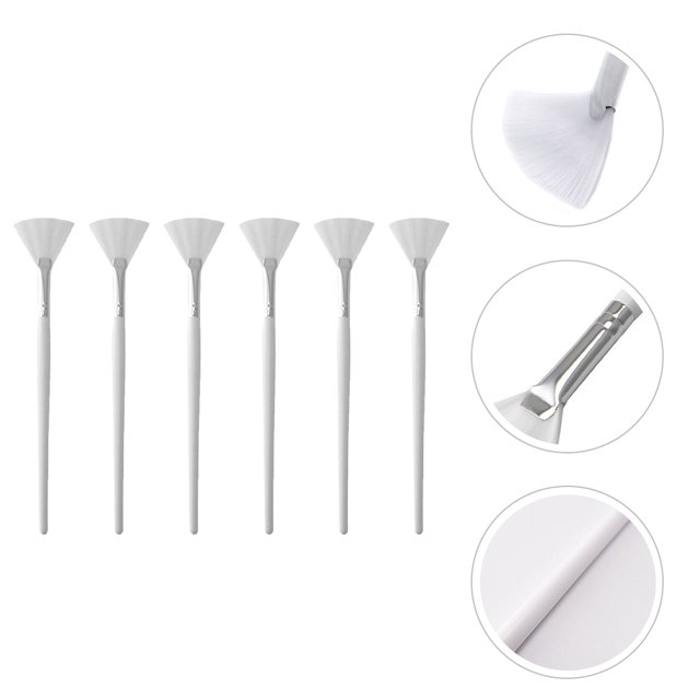 CATIEBYE 6Ud Brocha Para Aplicar Mascarilla Facial Compacta Y Fácil De Transportar