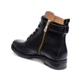 thumbnail image 3 of JACK ROGERS Womens Black Whipstitch Peyton Round Toe Block Heel Lace-Up Leather Combat Boots 8.5 M, 3 of 4