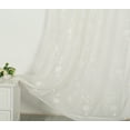 thumbnail image 3 of 2 Pack, Regal Home Collections Malta Embroidery Sheer Curtain Panel Pair with Attached Valance, Beige, 3 of 7