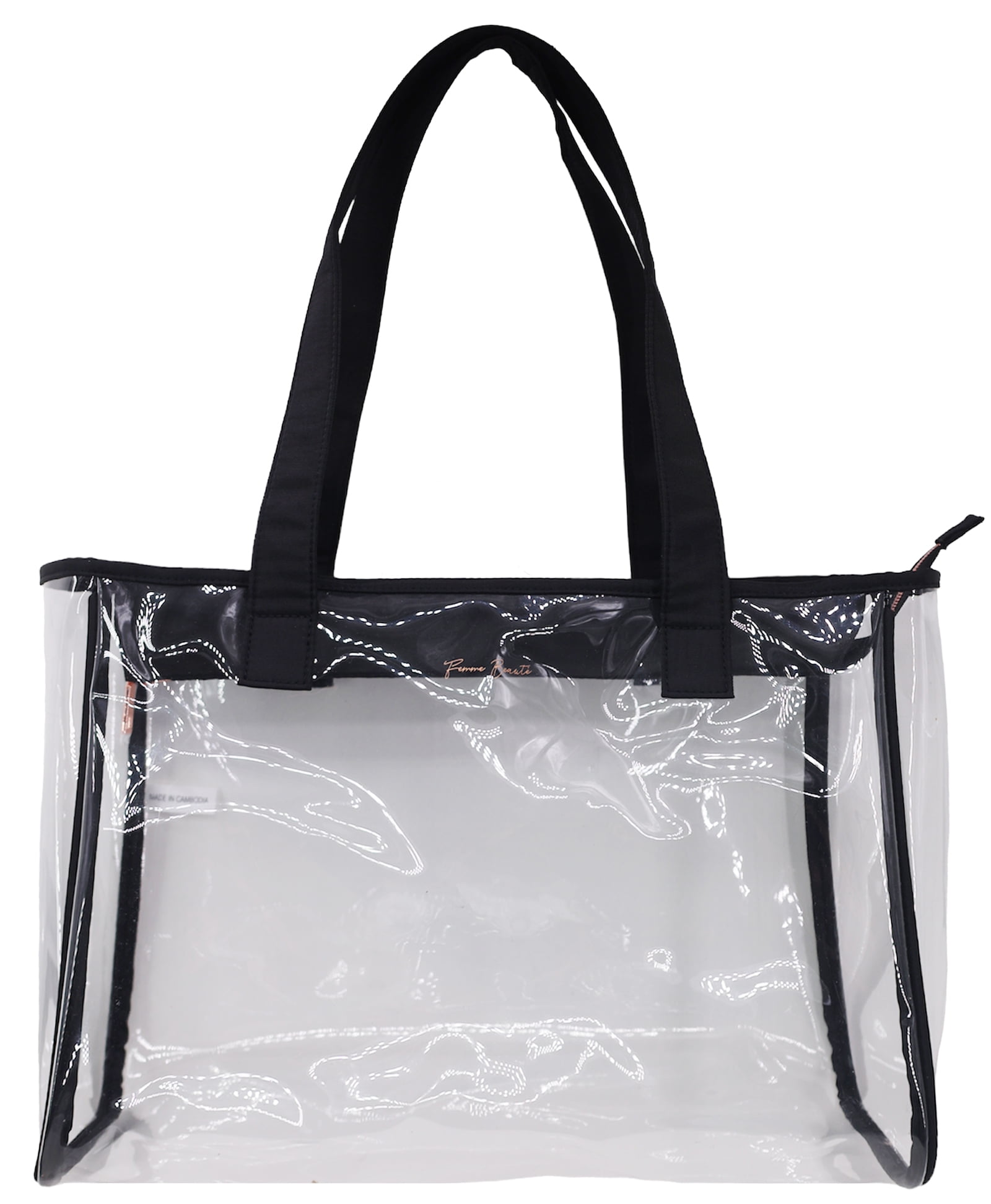 Femme Beaute, 10 Piece Tote Set for Travel, Black Leopard Jacquard
