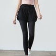 thumbnail image 5 of Gibobby Pantalones de yoga Piezas Pantalones de yoga Fitness Deportes Mujeres falsas Ocio Dos tramos de pantalones de yoga(Rosa， L), 5 of 5
