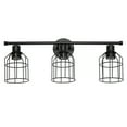 thumbnail image 3 of 3 Light Industrial Wired Vanity Light, Matte Black, 3 of 6
