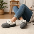 thumbnail image 2 of Ecetana Women's Moccasin Slippers Micro Suede Warm Fuzzy Slip On Loafers Shoes for Women Indoor Outdoor, 2 of 6