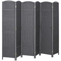 HOMCOM 6 Panel Room Divider Freestanding Folding Privacy Screen, Gray