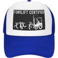 thumbnail image 2 of Forklift Certified Baseball Cap for Men Women Adjustable Mesh Trucker Hat, 2 of 9