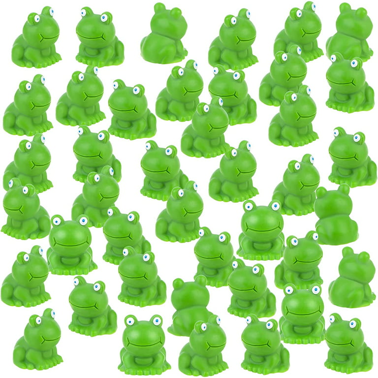 Aydinids 30 Pcs Resin Mini Frogs Miniature Green Frog Figurine Frog Fairy Garden Moss Landscape DIY Terrarium Cake Topper Party Decor Supplies