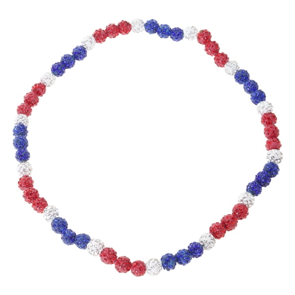 DESIGNICE Stylish Baseball Necklace Beaded Choker Rhinestones Disco Ball Clavicle Chain Athletic Accessory for Sports Enthusiasts